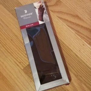 NEW Ladies Black Isotoner Stretch Classic Gloves Fleece Lined Black